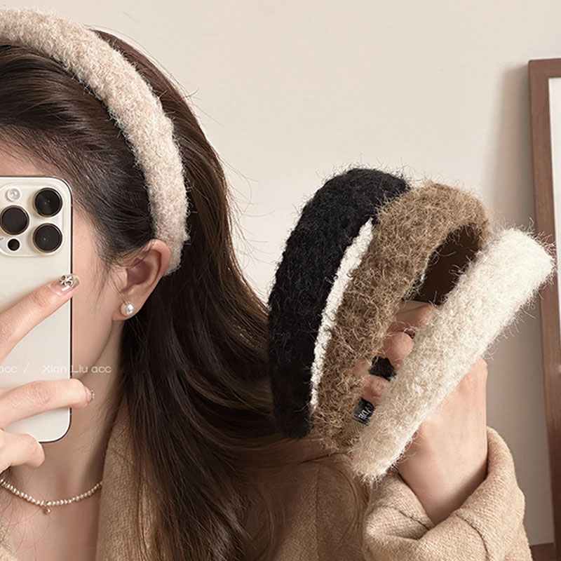 设计师原创简约毛绒发箍女款新款