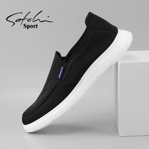 沙驰运动布鞋男鞋一脚蹬帆布鞋懒人鞋驾车休闲鞋板鞋