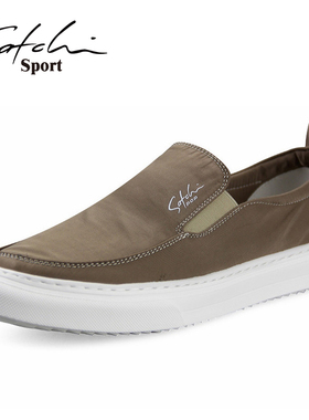 沙驰运动布鞋男鞋一脚蹬套脚透气帆轻便布鞋男士驾车休闲鞋板鞋