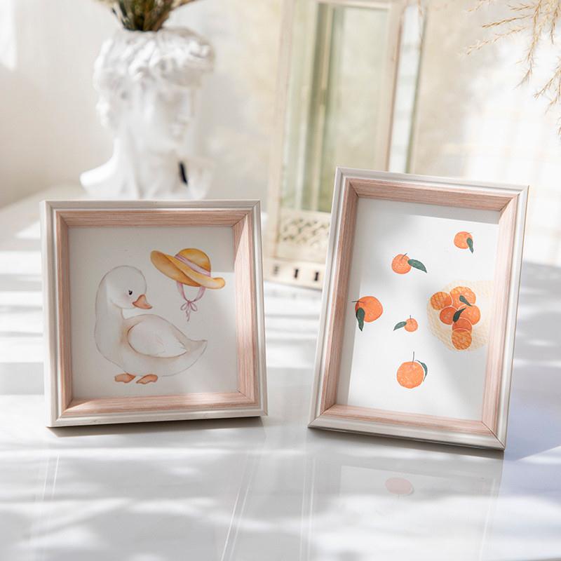 简约ins相框摆台正方形6寸8 A4加免洗照片做成相框挂墙相册框框架