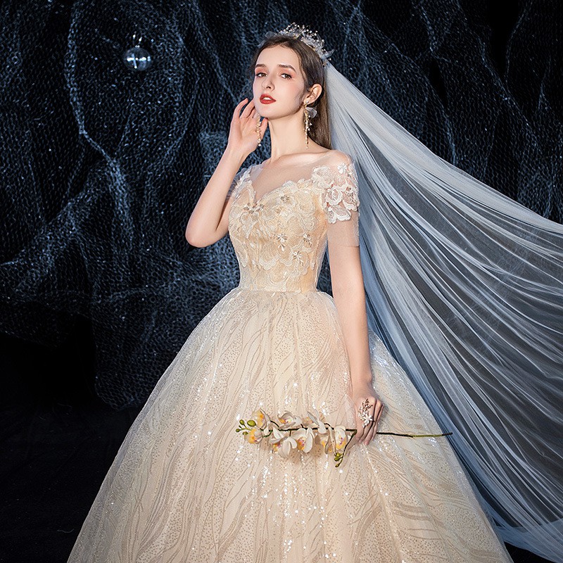 Main wedding 2020 new pattern bride princess Dream luxury Luxury starry sky Show thin Wedding dress bridein the Women's clothing/Boutique , Wedding/Cheongsam/Formal dress , Wedding  category - from Buy2taobao.com to provide professional Taobao agent buy service
