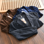 外贸尾货男士 日单牛货 细腻全棉灯芯绒 商务休闲西服单西外套秋