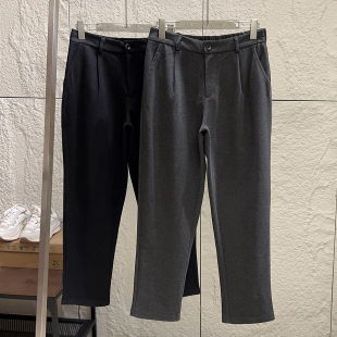 百搭商务休闲毛呢直筒西裤 轻奢质感 时尚 秋冬外贸男士 亲肤舒适