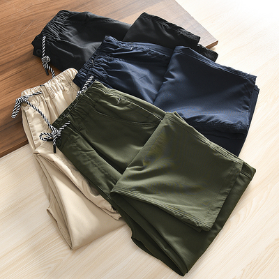 春夏薄款速干透气松紧腰休闲裤