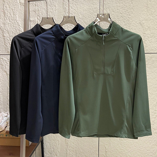 户外休闲运动半拉链速干长袖 高端平替 男士 秋季 T恤 内里复合暖绒