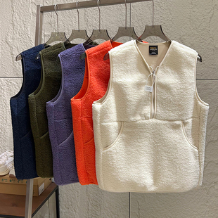 半拉链套头马甲背心坎肩 秋冬山系情侣款 高密度颗粒绒 男女同款