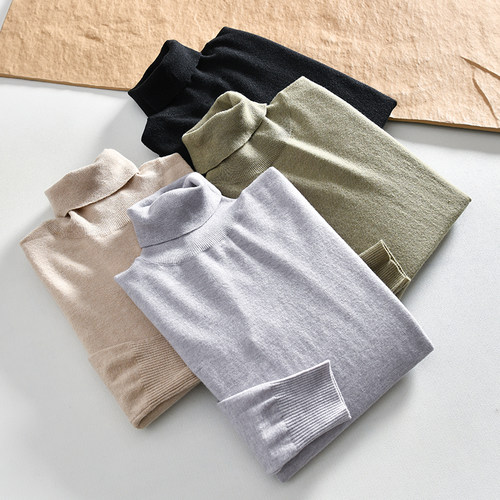 抗起球时尚百搭可翻高领休闲毛衣