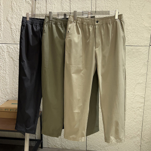 轻薄透气松紧腰直筒休闲裤 超值设计师线 秋季 外贸男士 立体剪裁