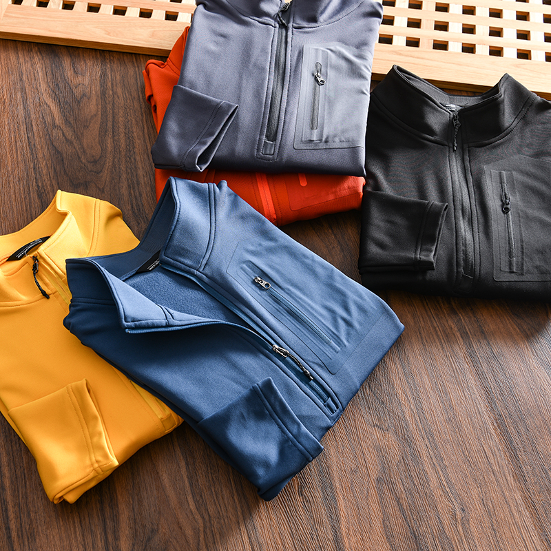 男士秋季加绒运动休闲长袖T恤