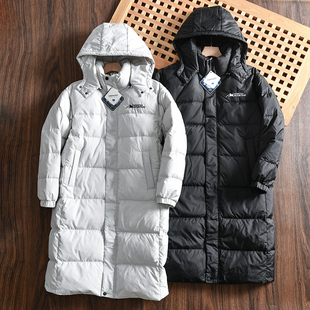 高端线！防风防泼溅！外贸男士冬季可脱卸帽保暖中长款羽绒服外套