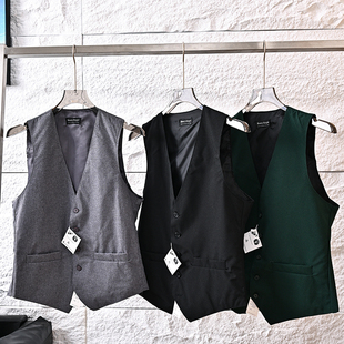 商务休闲坎肩背心百搭正装 出口欧美单 外贸男士 新品 马甲 英伦风