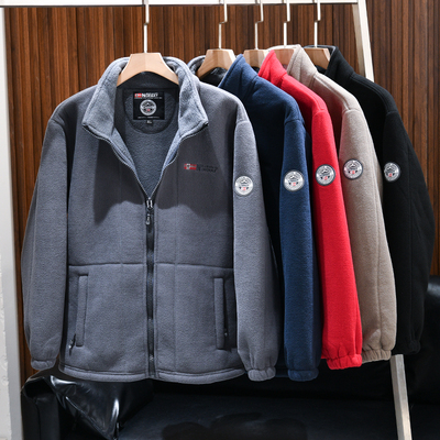 秋冬户外防寒立领抓绒衣外套