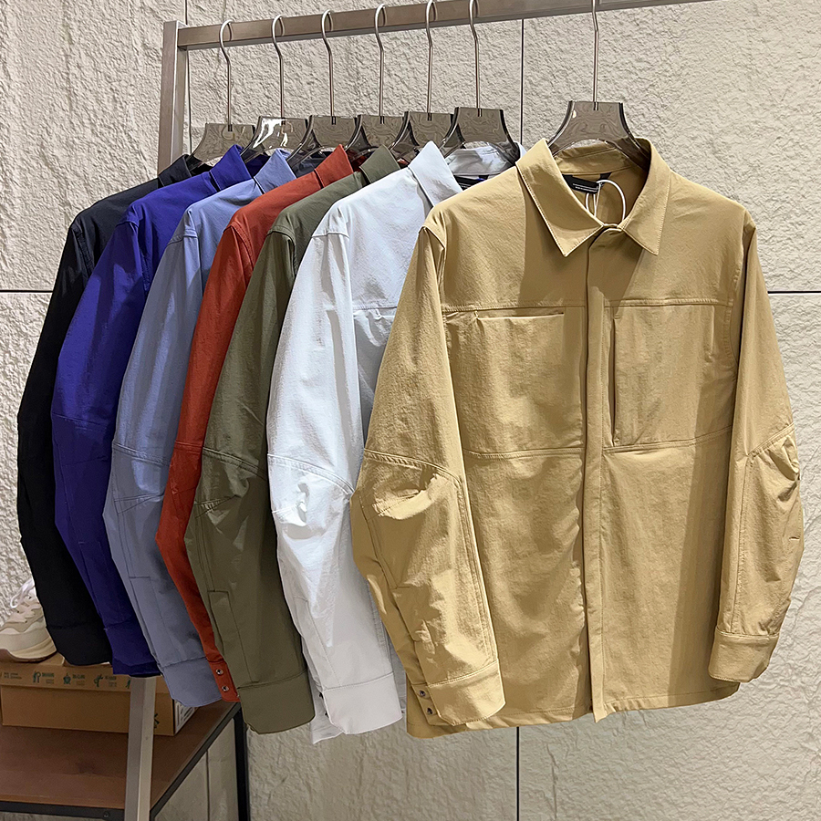 户外山系机能轻量化翻领衬衫夹克