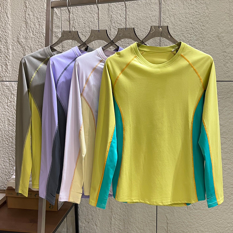 户外山系！撞色插肩袖！秋季男女速干透气跑步健身运动长袖T恤衫,男装,T恤,淘宝优惠券,粉丝福利购,淘宝优惠卷