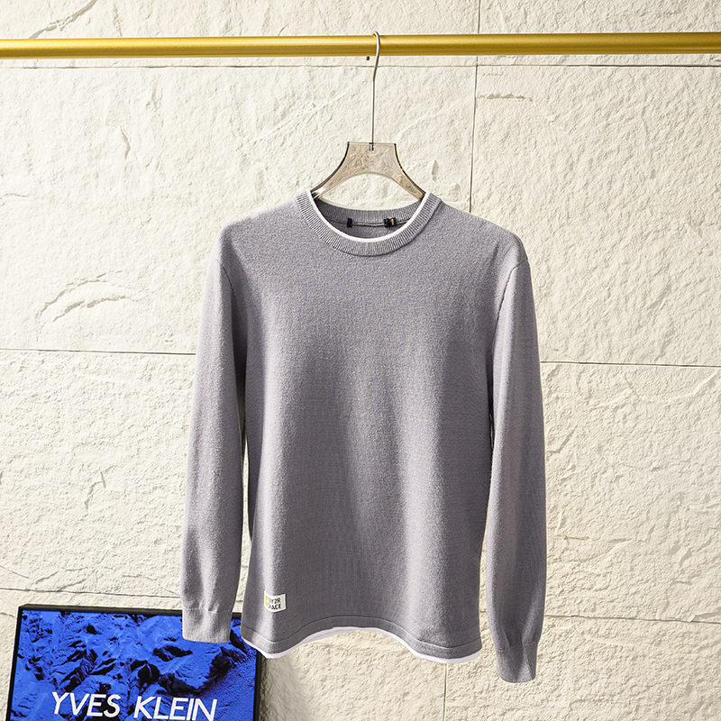 时尚百搭休闲圆领针织衫保暖毛衣