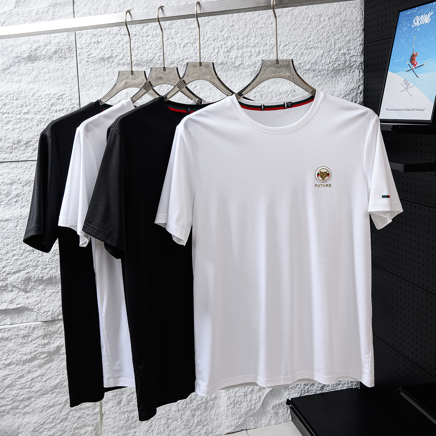 桑蚕丝莱赛尔凉感透气圆领短袖T