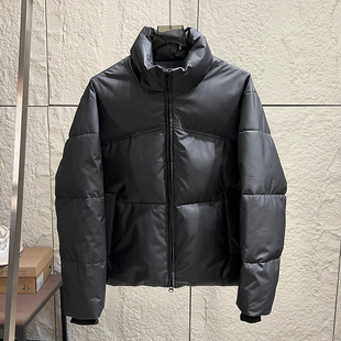 惊艳质感！细腻超纤皮，外贸男士立领皮棉衣冬季加厚保暖皮衣外套
