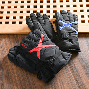 出口单！抵御严寒！外贸男士冬季加厚保暖户外骑行登山滑雪手套潮
