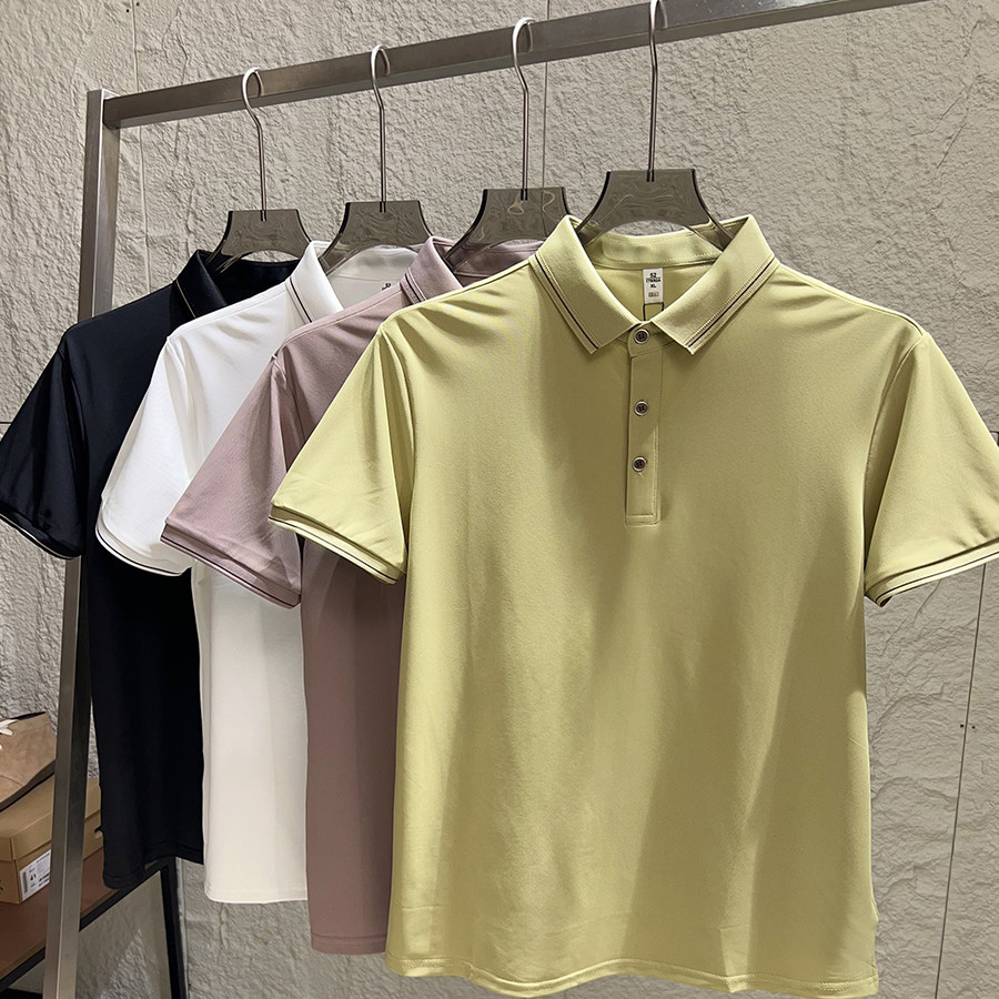 高端品质！冰丝速干！外贸男装夏季透气商务休闲翻领短袖POLO衫潮