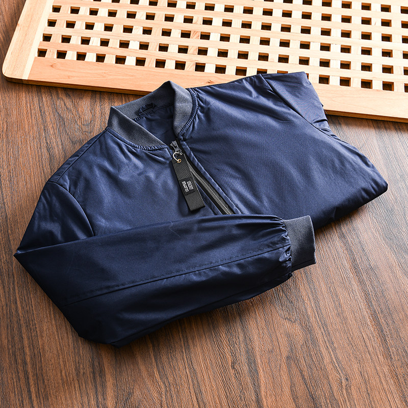 男士秋冬棒球领夹棉夹克