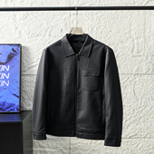 值出天际 翻领多口袋皮衣夹克外套潮 加绒工装 挺括有型 秋冬男士