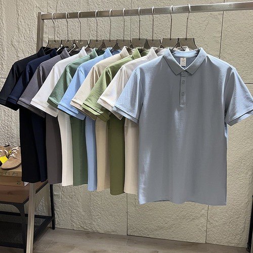凉感索罗娜面料休闲POLO衫短袖T