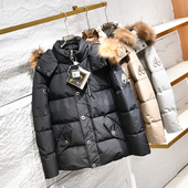 秋冬加厚保暖防寒连帽羽绒服男 真貉子毛领 线下11800 超高充绒