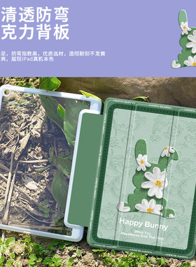 适用2021iPad保护壳2026苹果ipad10保护套air5平板mini6air812.9透明2020pro11带笔槽2019亚克力air4防弯皮套