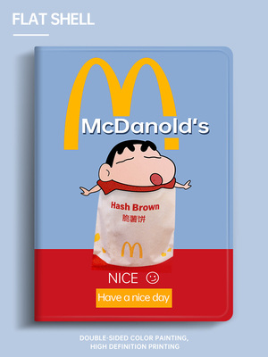 灵鸥硅胶卡通ipad带笔槽保护壳