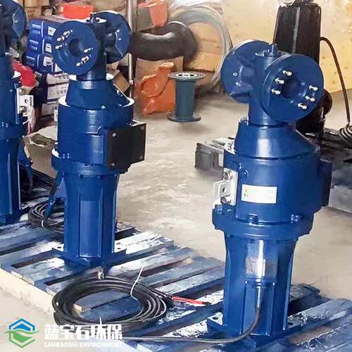 预脱硝区慢混型潜水推进器 A池搅拌推流器固定耦合导杆起吊葫芦