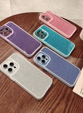 超适用iphone15pro手机壳苹果ip14max闪粉13prom透明12peo二合一apple11硅胶iph硬壳pmax全包镜头por女款pm潮