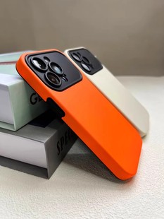 秒变17撞色大视窗适用苹果17ProMax手机壳iPhone16精孔14pro高级感15网红12男女X/XS/XR磨砂肤感硅胶防摔套13