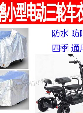 适用飞鸽小型折叠电动三轮车防雨罩三轮防雨雪防晒四季车衣套加厚