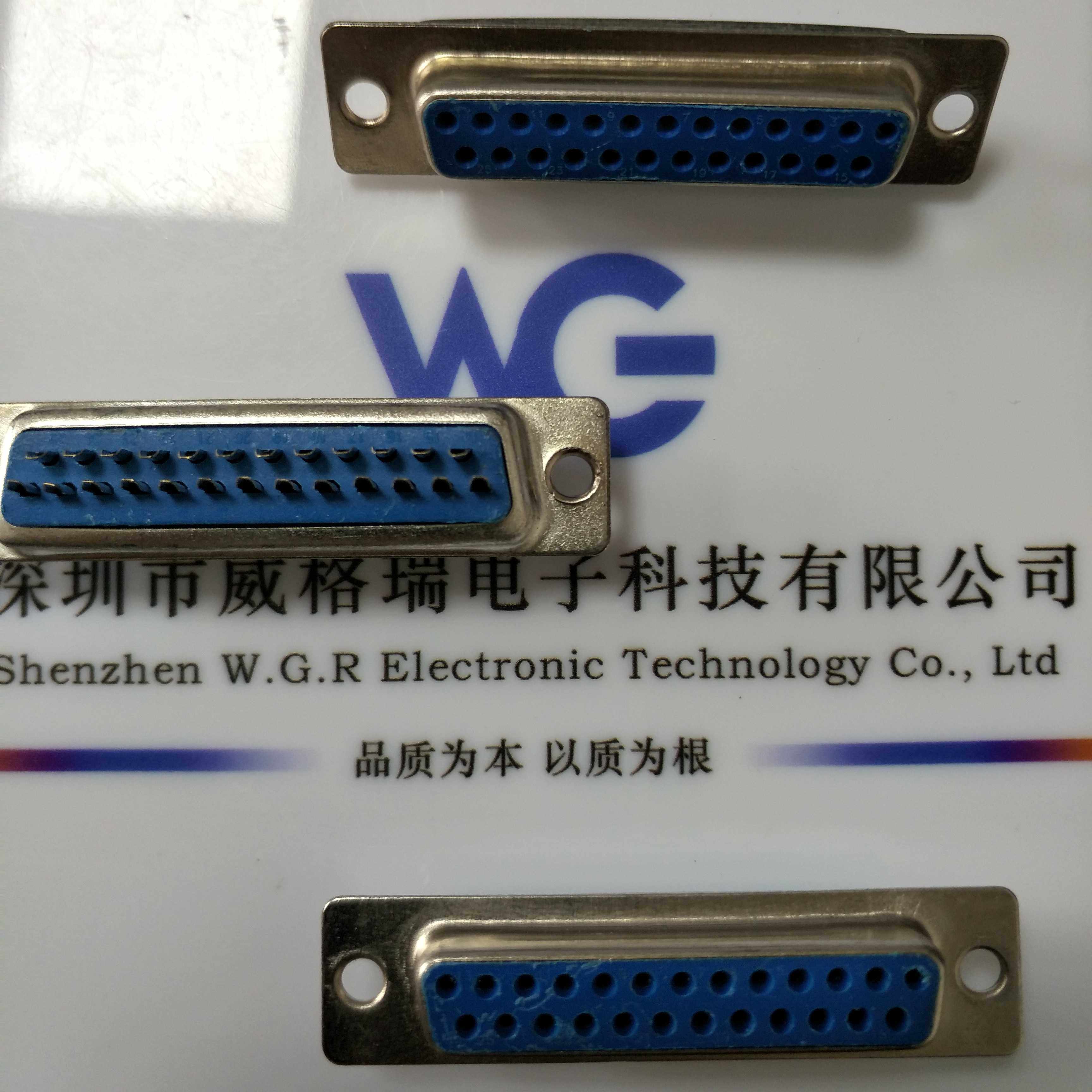 DB25母座并口双排25pin DB25母插头焊线式接线式5个起拍