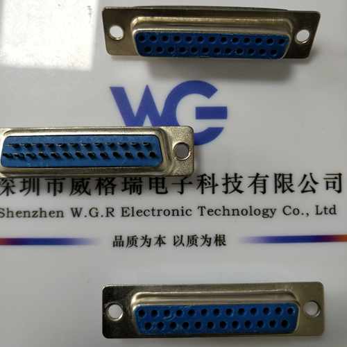 DB25母座并口双排25pin DB25母插头焊线式接线式5个起拍