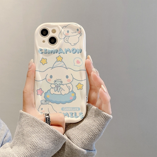 可爱三丽鸥玉桂狗适用iphone15promax手机壳苹果14pro库洛米12帕恰狗13布丁狗11美乐蒂XSMAX情侣KT卡通软壳