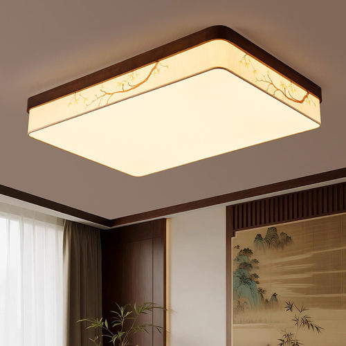 宋风中古实木全光谱客厅吸顶灯