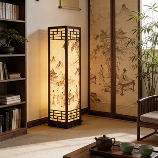 2026新款宋式美学客厅落地灯宫廷中古风沙发边新中式卧室氛围灯具