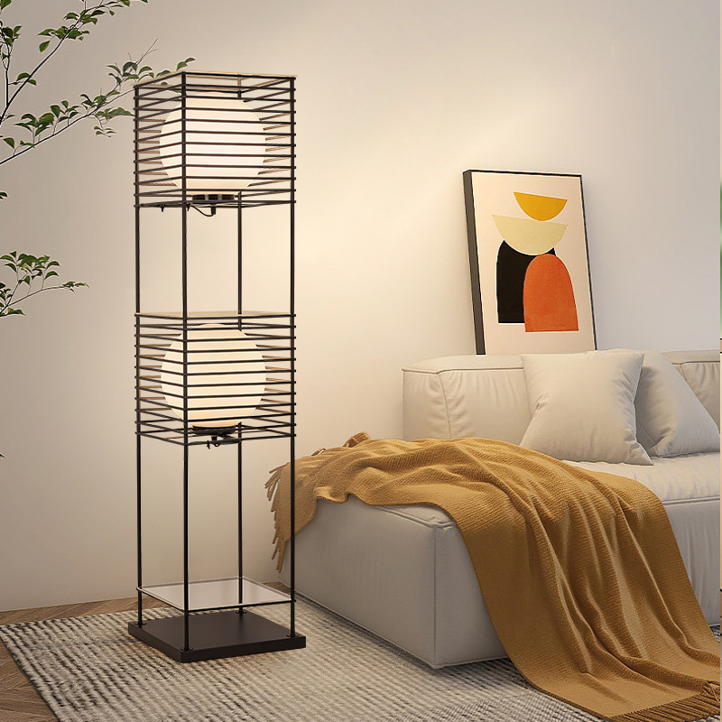 北欧简约现代落地灯新中式书房