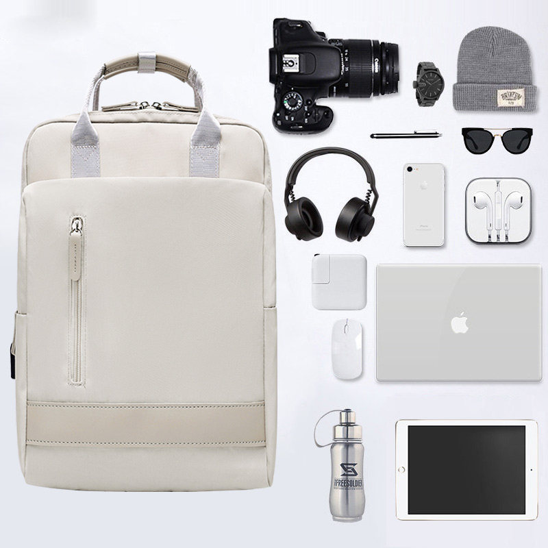 双肩包女 简约轻便大容量电脑包男学生书包时尚百搭休闲旅行背包