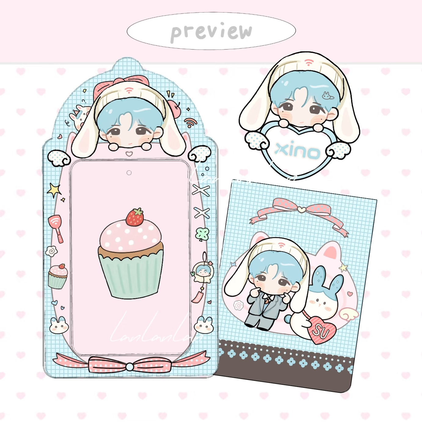 新款苏新皓ins风创意三寸小卡收纳展示背包装饰送朋友礼物PVC卡套,模玩/动漫/周边/娃圈三坑/桌游,动漫挂件/文具,淘宝优惠券,粉丝福利购,淘宝优惠卷