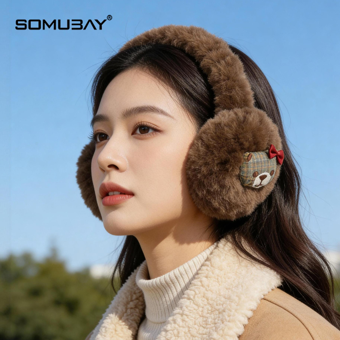 冬天保暖耳罩女生户外防风防寒护耳耳暖可爱小熊加绒可折叠耳捂子,服饰配件/皮带/帽子/围巾,耳套,淘宝优惠券,粉丝福利购,淘宝优惠卷