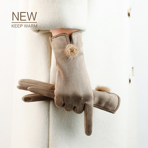 手套女士冬季保暖骑车加绒