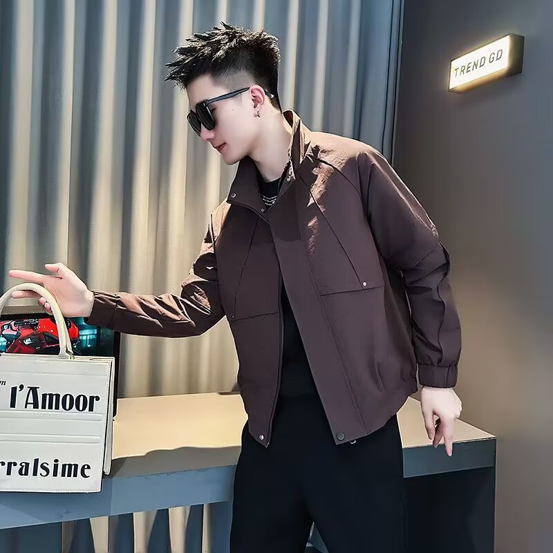 春秋季夹克男款潮流上衣男装2025新款今年流行高级感痞帅潮牌外套