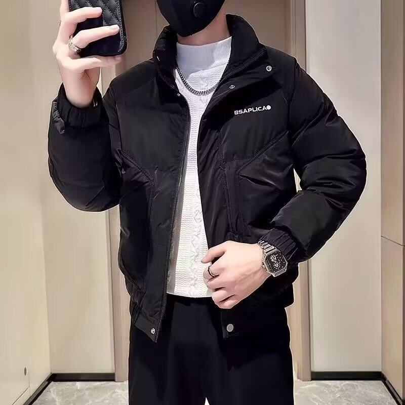 潮牌痞帅立领夹克男秋冬休闲百搭男装外套2026新款高级感冬装棉服