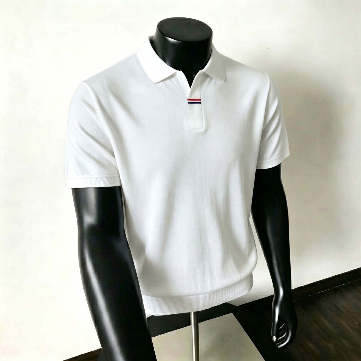 白色正肩polo衫短袖男女夏季高级宽松翻领基础款情侣半袖