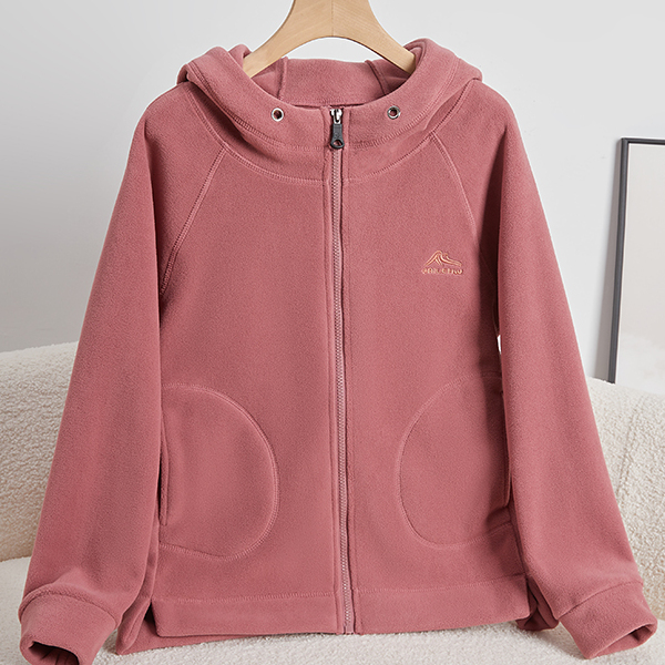 户外运动抓绒衣女款秋冬保暖加绒