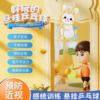 小兔子款悬挂式乒乓球训练器家用