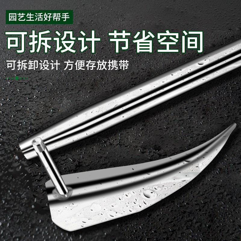 三角锄头手拉犁松土开沟神器起垄梨头尖小锄头全钢一体农家用工具