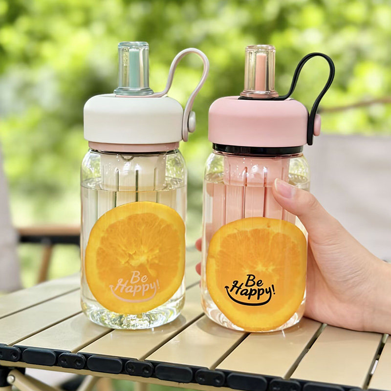吸管水杯女高颜值夏日2026新款耐高温塑料杯学生上学户外运动水壶
